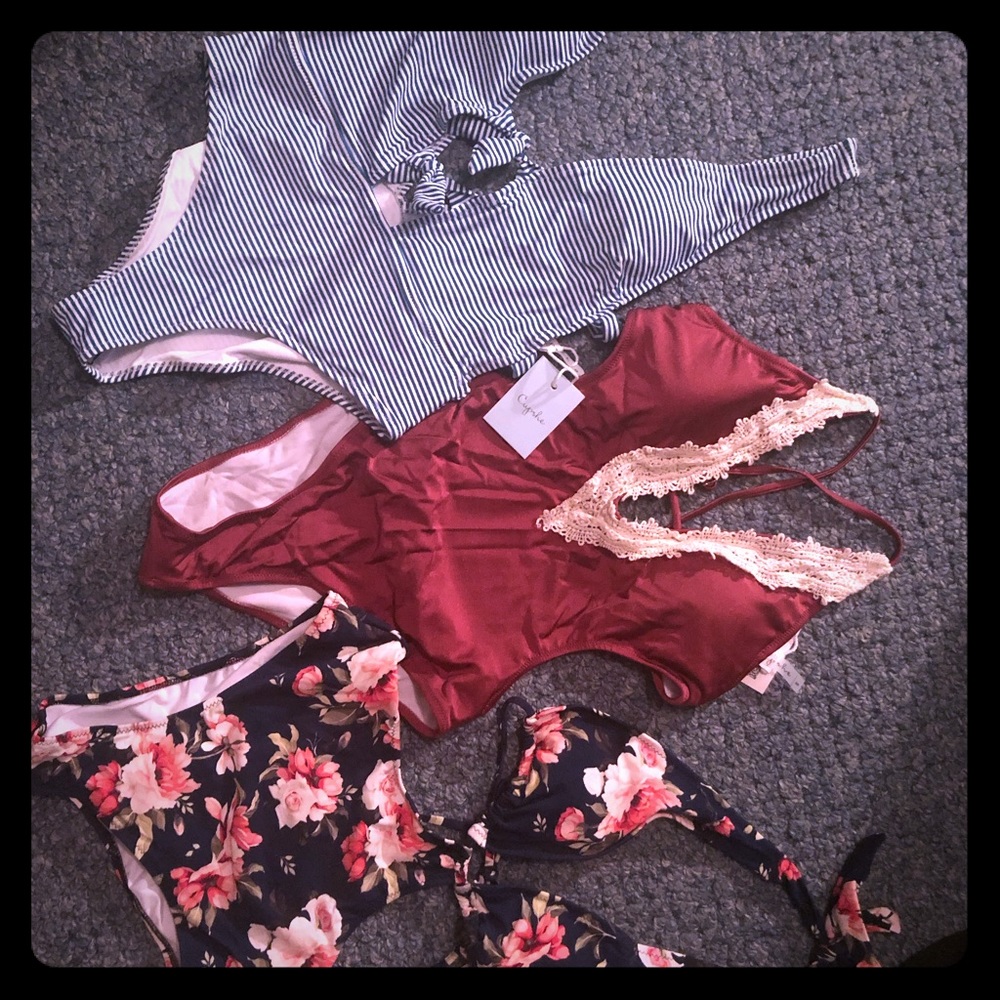 3 cupshe size small one pieces (bundle!)